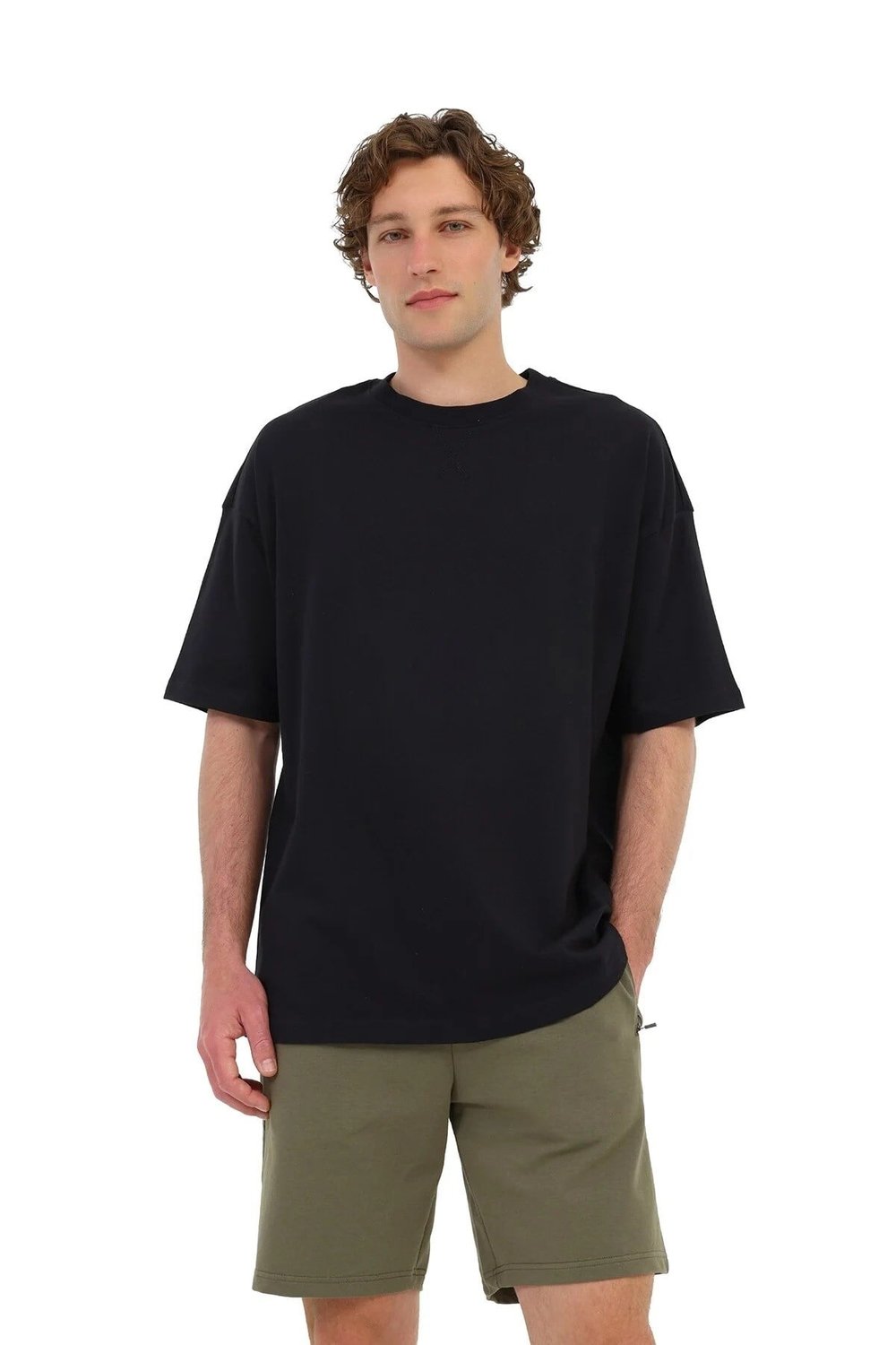 Kinetix MB OVERSIZE 11BS201 6FXt Erkek Siyah Kısa Kol T-Shirt