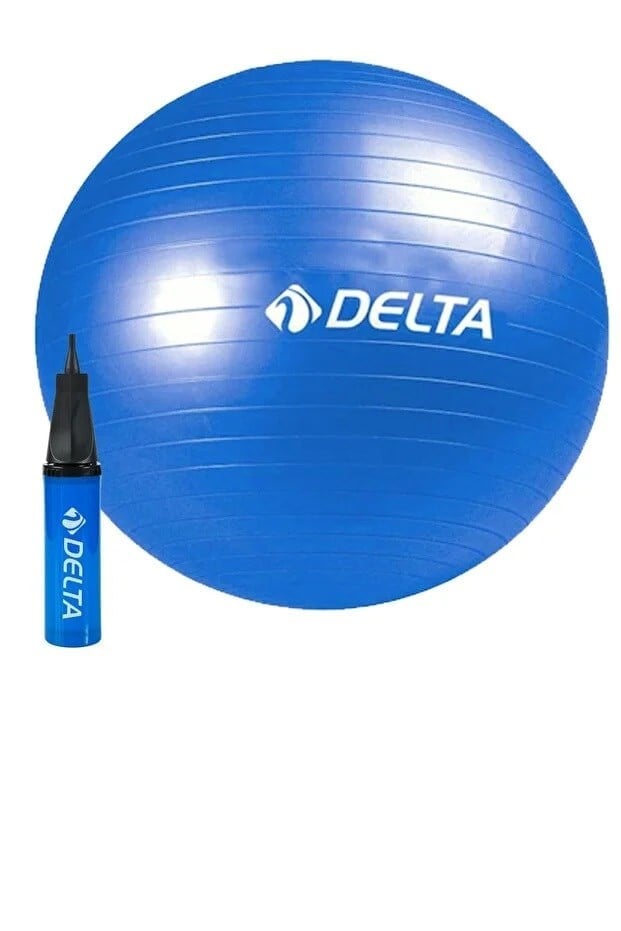 Delta 55 cm Deluxe 160 cm - 169 cm Boy Aralığında Olanlar İçin Uygun Mavi Pilates Topu ve Pompa