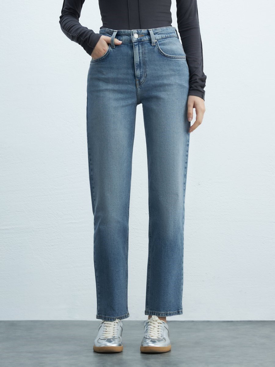 Ltb New Wanda VIRELIA Düz Paça Rahat Kesim Mid Indigo Jean Pantolon