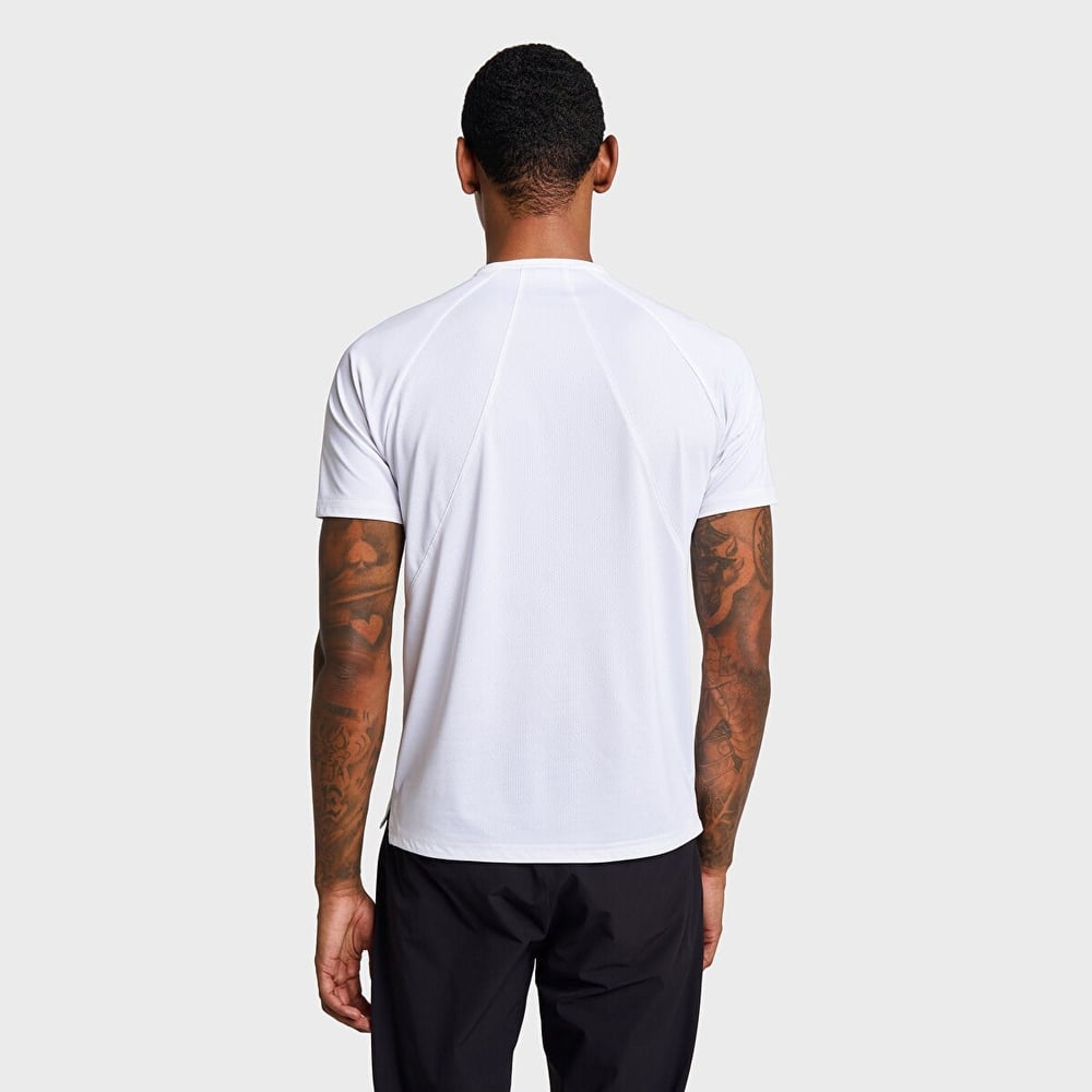 Lescon26B-1013 Koşu Kısa Kol Beyaz Erkek T-shirt 26BAEK001013