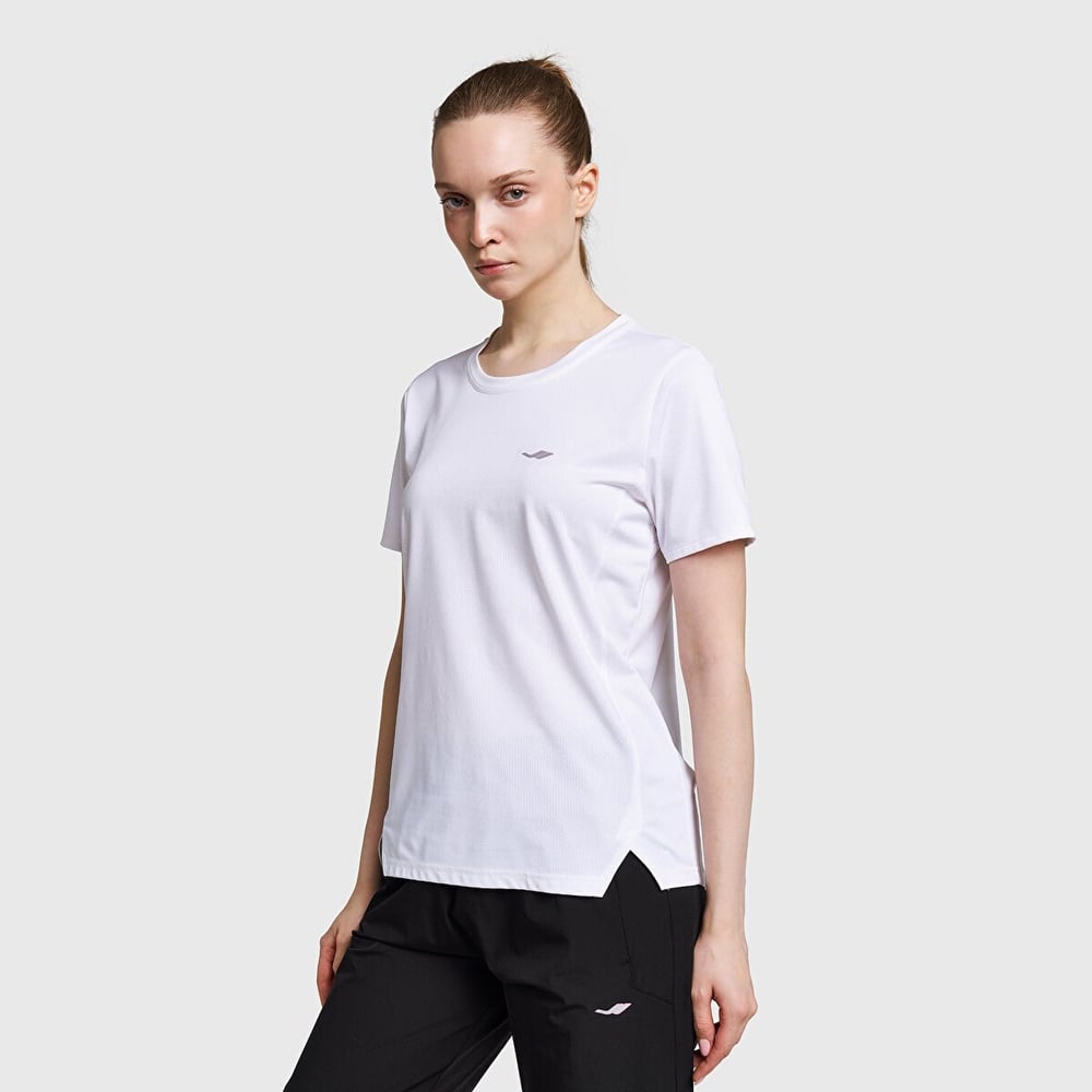 Lescon 26B-2003 Koşu Kısa Kol Beyaz T-shirt 26BTBK002003