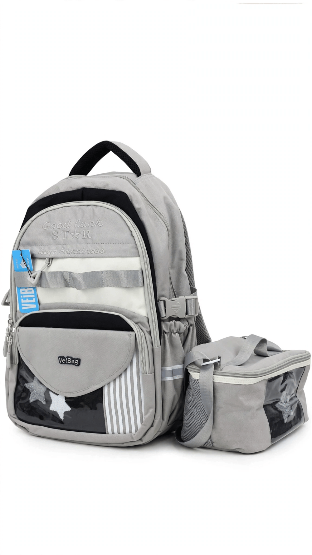 VEIBAG Fame İlkokul Okul Çantası 3lü Set - Beslenme Çantalı Ve Kalemlikli Sırt Çantası 12045