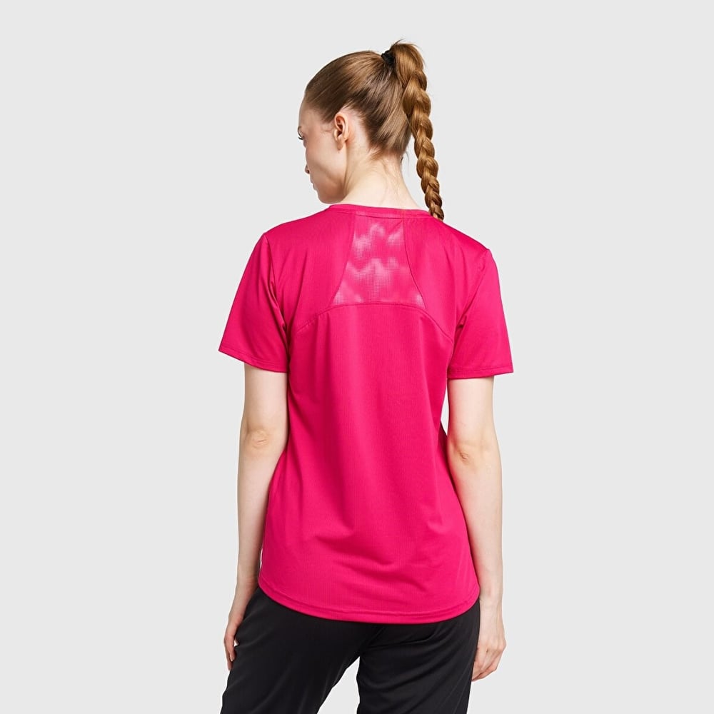 Lescon 26B-2003 Koşu Kısa Kol Fuşya T-shirt 26BTBK002003