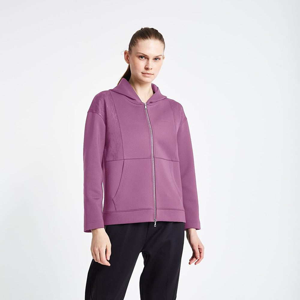 Lescon Kadın Fermuarlı Kapüşonlu Sweatshirt  24N-2126 24NTBL002126