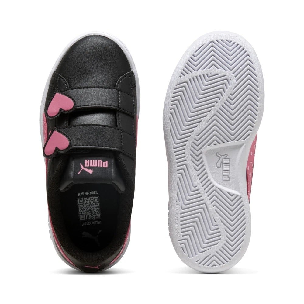 Puma Smash 3.0 Hearty Inf Bebek Spor Ayakkabı Siyah Pembe