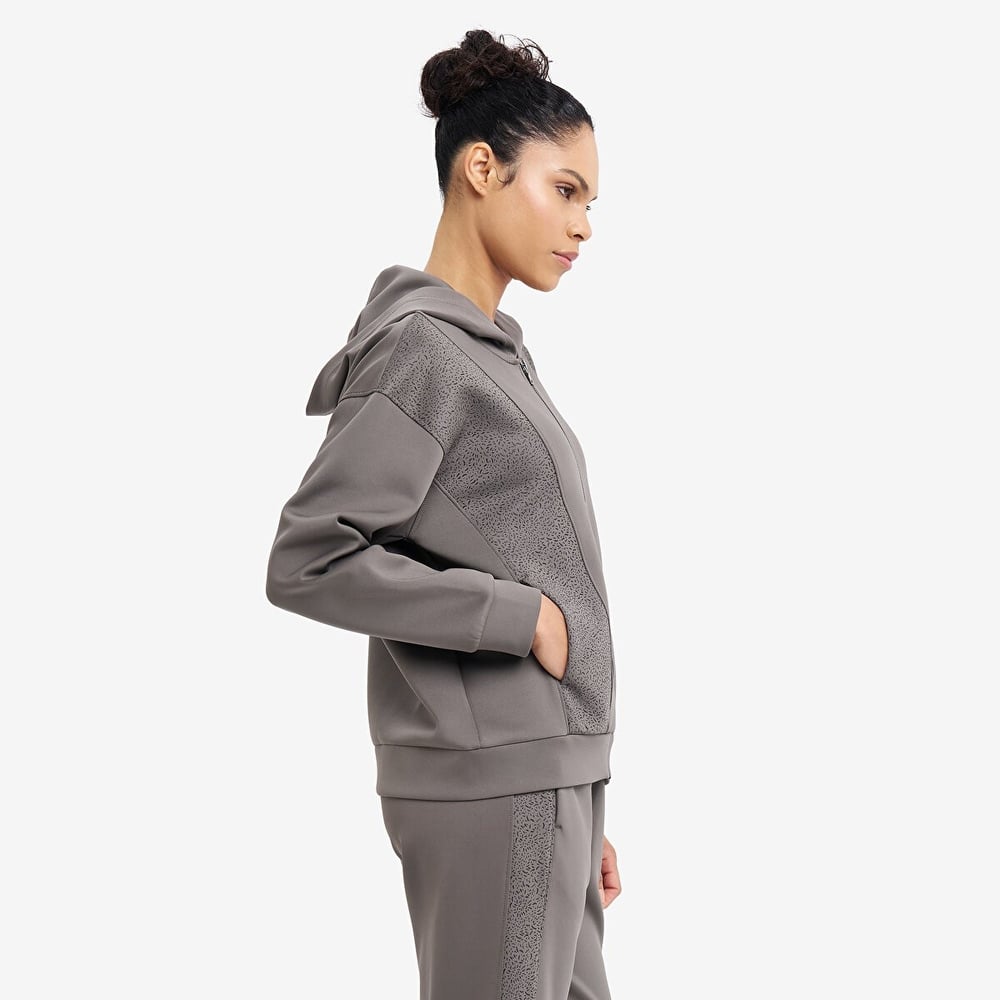 Lescon Kadın Fermuarlı Kapüşonlu Sweatshirt 26N-2134
