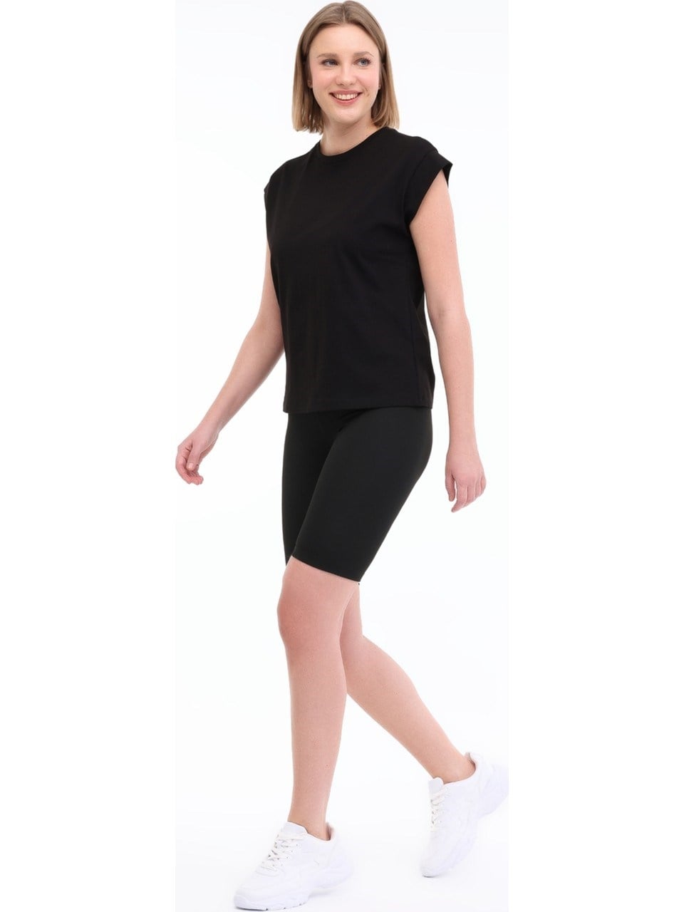 Kinetix 26BIRCE-B L-2118 6FX Siyah Kadın Kısa Tayt