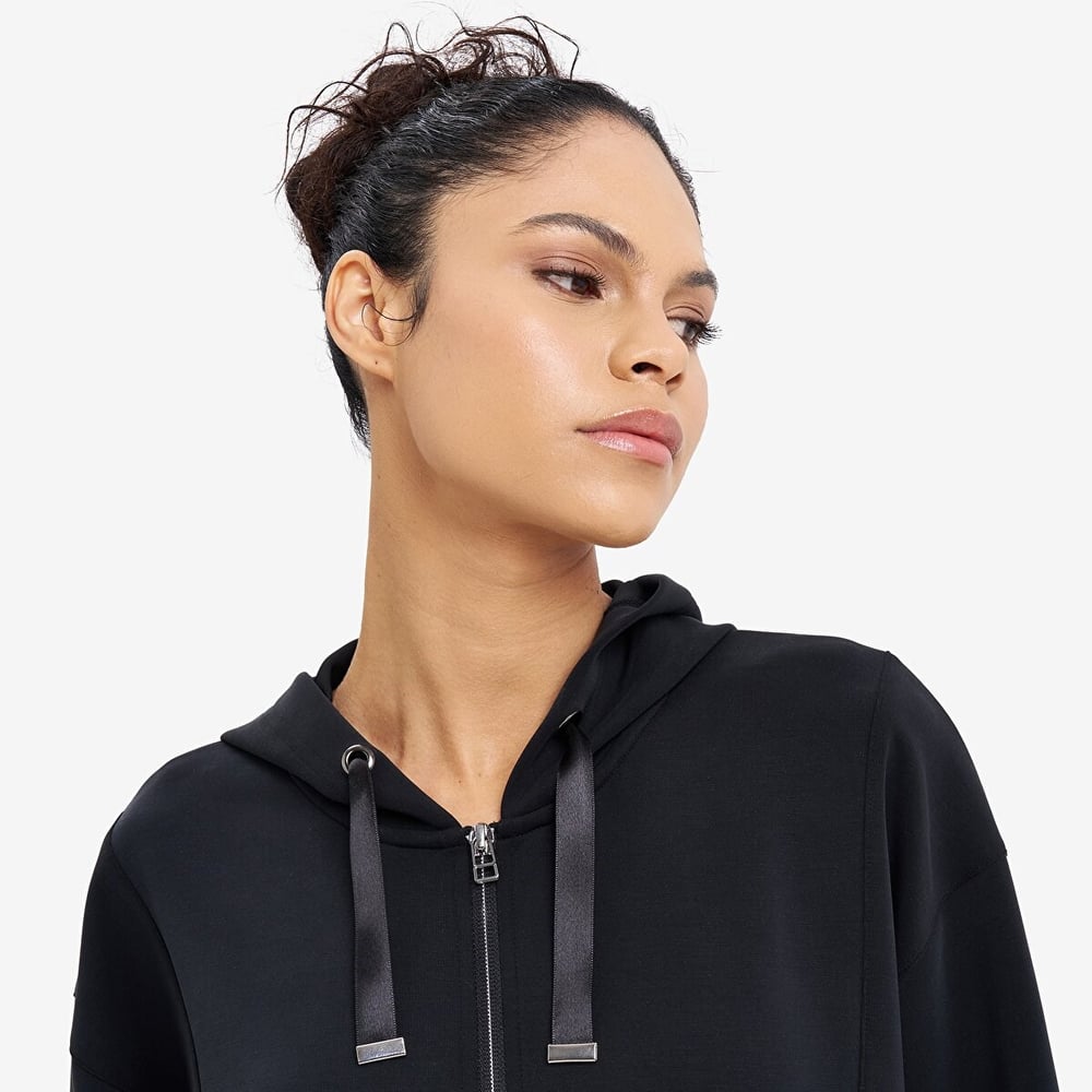 Lescon Kadın Fermuarlı Kapüşonlu Sweatshirt 26N-2103