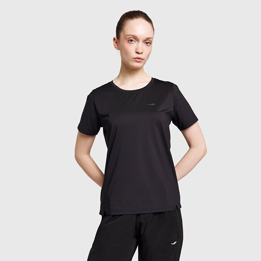 Lescon 26B-2003 Koşu Kısa Kol Siyah T-shirt 26BTBK002003