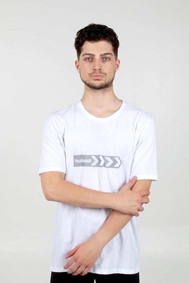 HUMMEL ARMIN COTON  BASIC  LOGO T-SHIRT S/S SİYAH BASKILI T-SHIRT