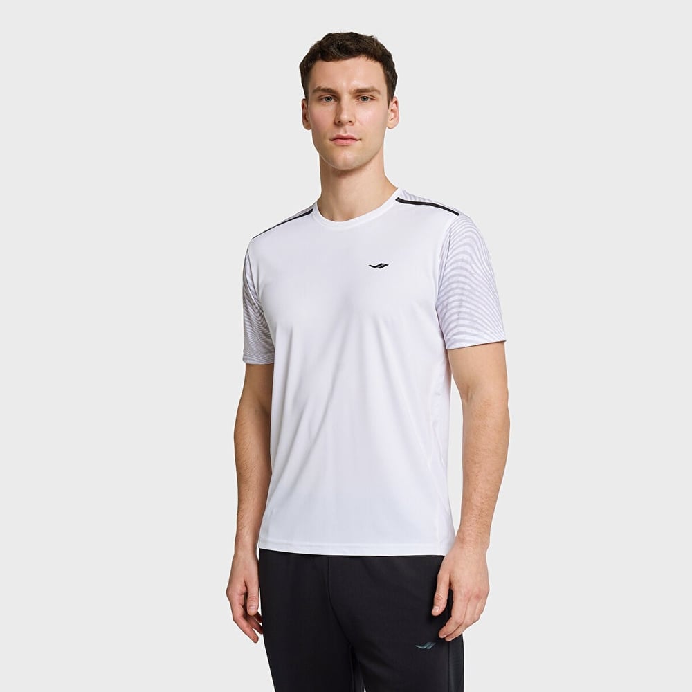 Lescon 26B-1024 Antrenman Kısa Kol Beyaz Erkek T-shirt 26BTEA001024