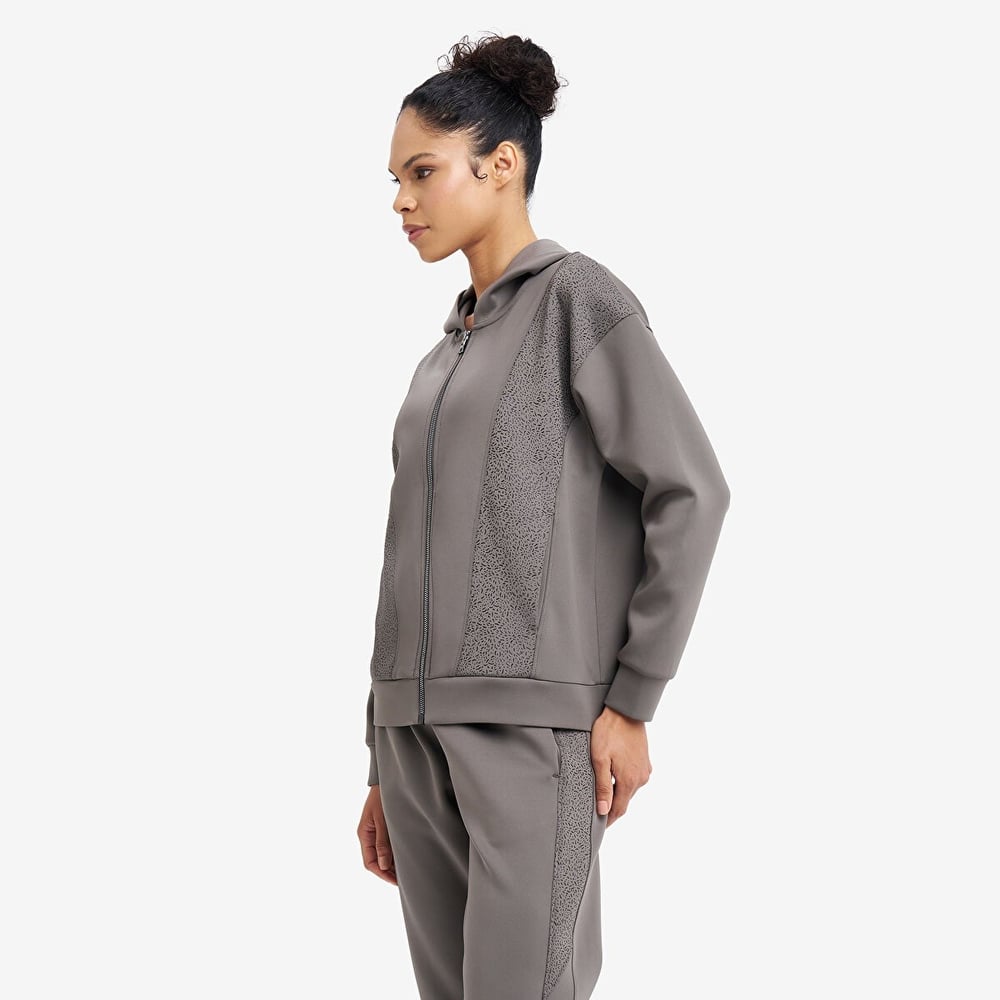 Lescon Kadın Fermuarlı Kapüşonlu Sweatshirt 26N-2134
