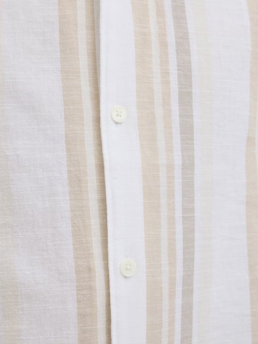 Jack & Jones Jprccsummer Stripe Resort S/S Shirt Sn Krem Erkek Kısa Kol Gömlek