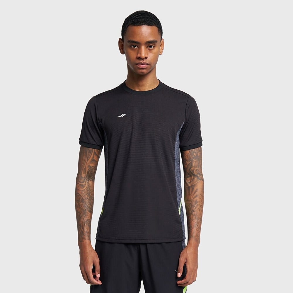 Lescon Erkek Futbol Kısa Kol  Siyah T-Shirt 25B-1038