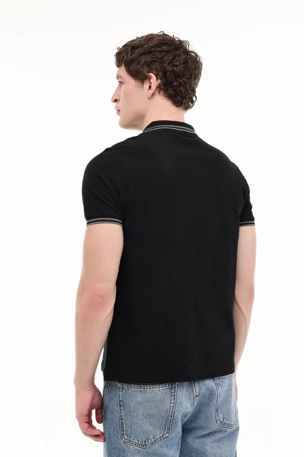 Kinetix MB YK CZ 12BS108 6FX Siyah Erkek Kısa Kollu Polo T-Shırt
