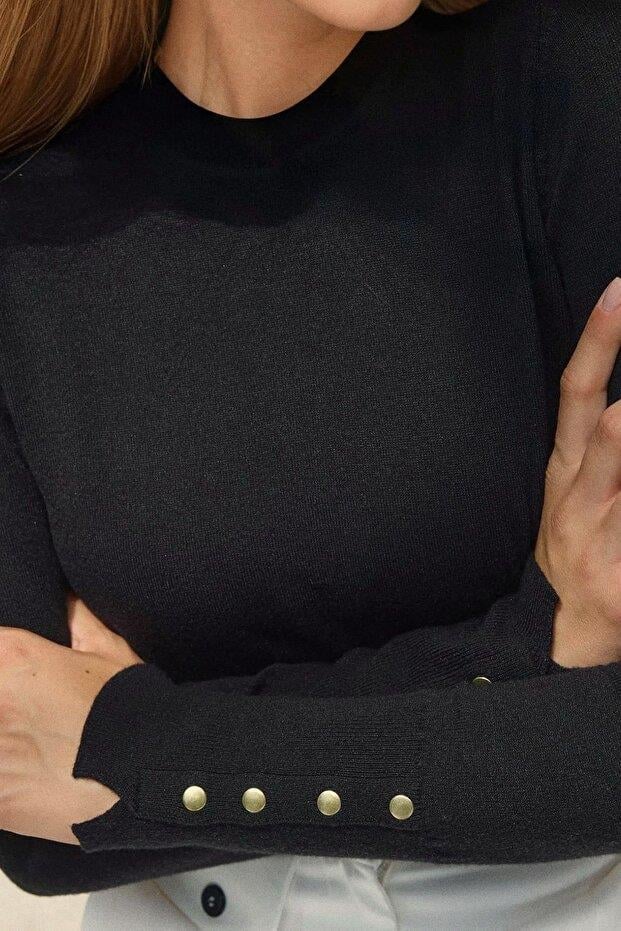 ParkHande Kolları Detaylı İnce Kadın Kazak