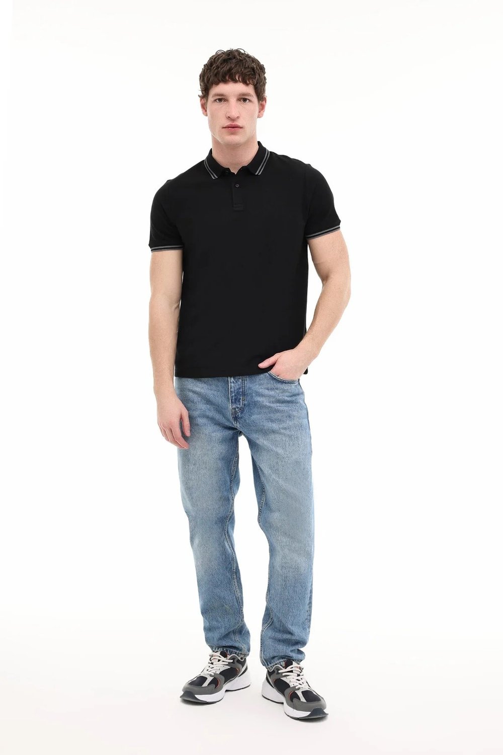 Kinetix MB YK CZ 12BS108 6FX Siyah Erkek Kısa Kollu Polo T-Shırt