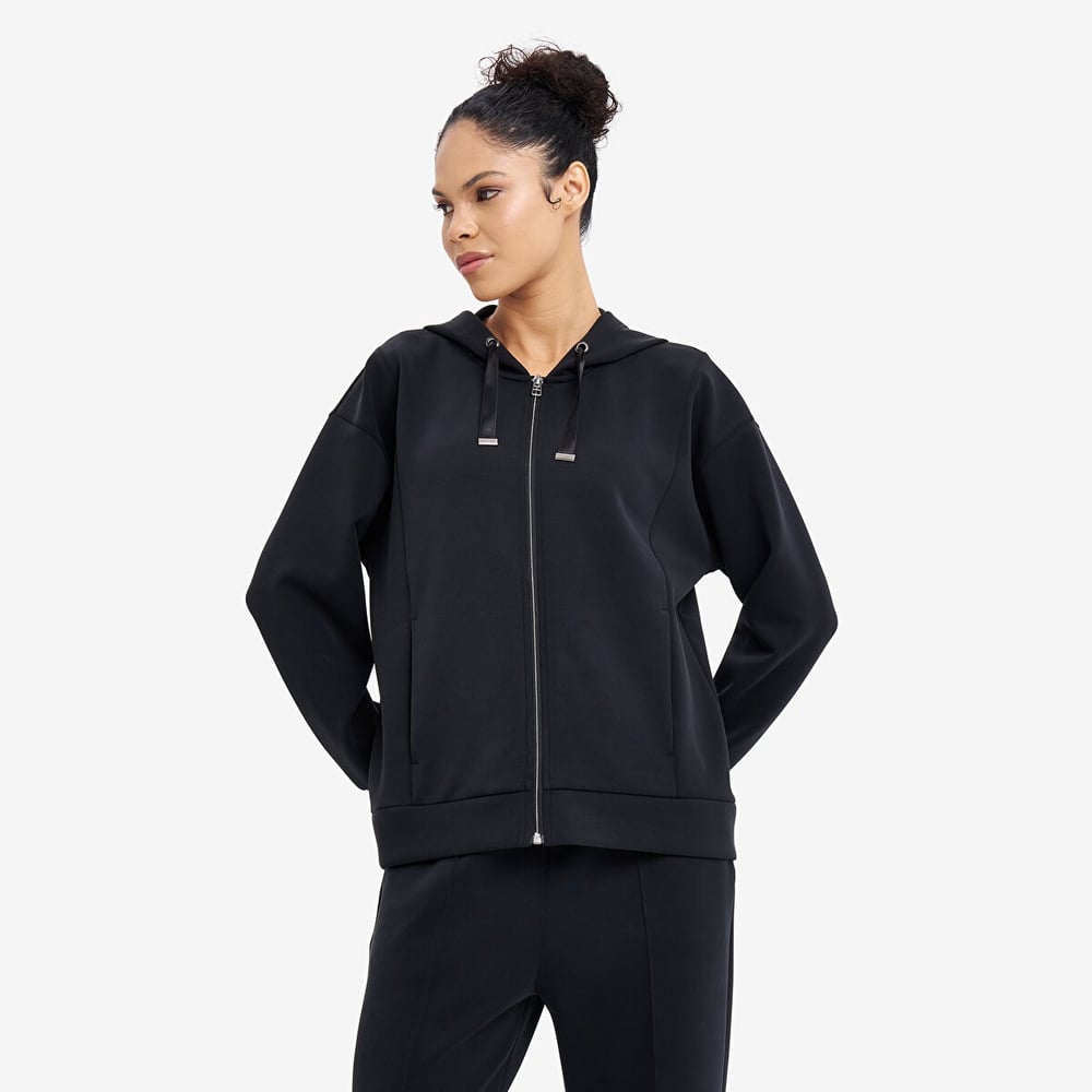 Lescon Kadın Fermuarlı Kapüşonlu Sweatshirt 26N-2103