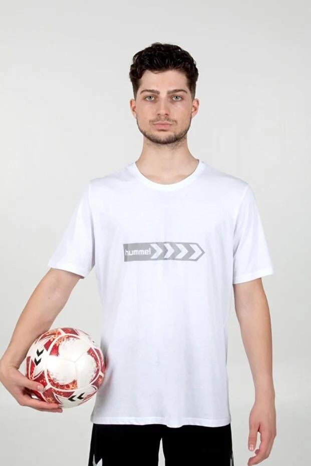 HUMMEL ARMIN COTON  BASIC  LOGO T-SHIRT S/S SİYAH BASKILI T-SHIRT