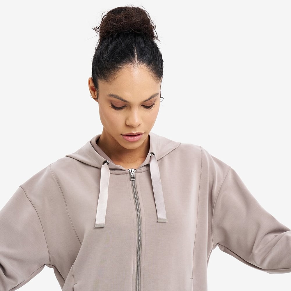 Lescon Kadın Fermuarlı Kapüşonlu Sweatshirt 26N-2103