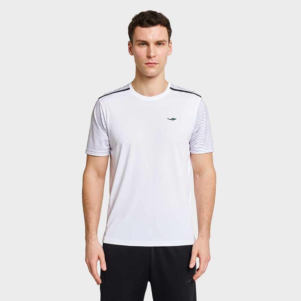 Lescon 26B-1024 Antrenman Kısa Kol Beyaz Erkek T-shirt 26BTEA001024