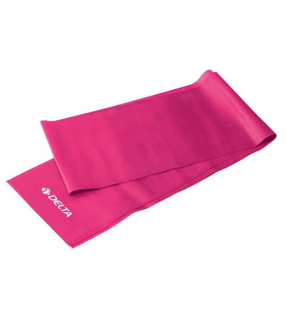Delta Pilates Bandı Orta Sert 150 x 15 cm Egzersiz Direnç Lastiği (Uç Kısmı Açık)