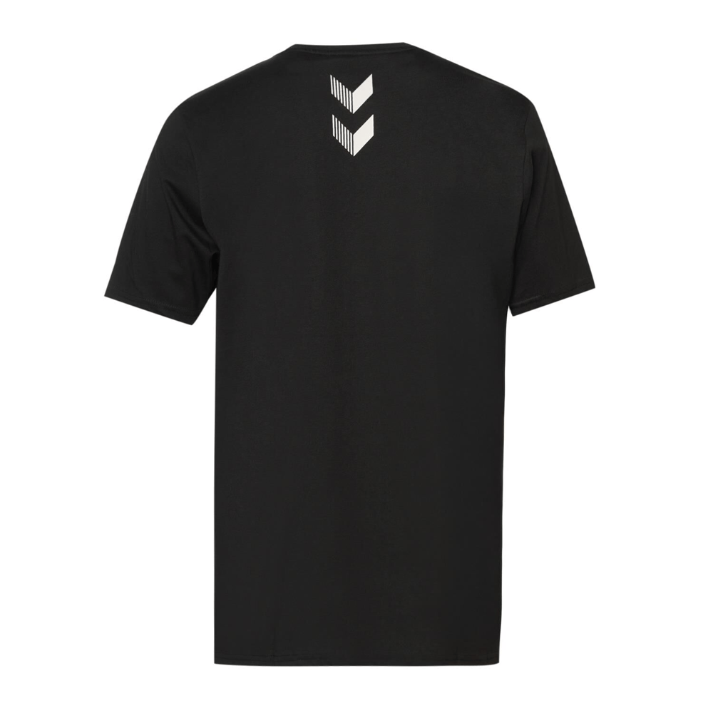 HUMMEL ARMIN COTON  BASIC  LOGO T-SHIRT S/S SİYAH BASKILI T-SHIRT
