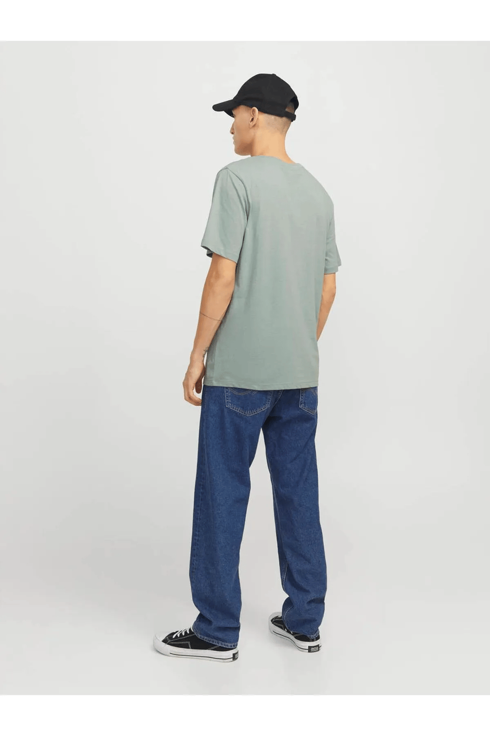 Jack & Jones Erkek Lacivert Jjhudson Tee Ss Crew Neck Ln T-shirt 12268477