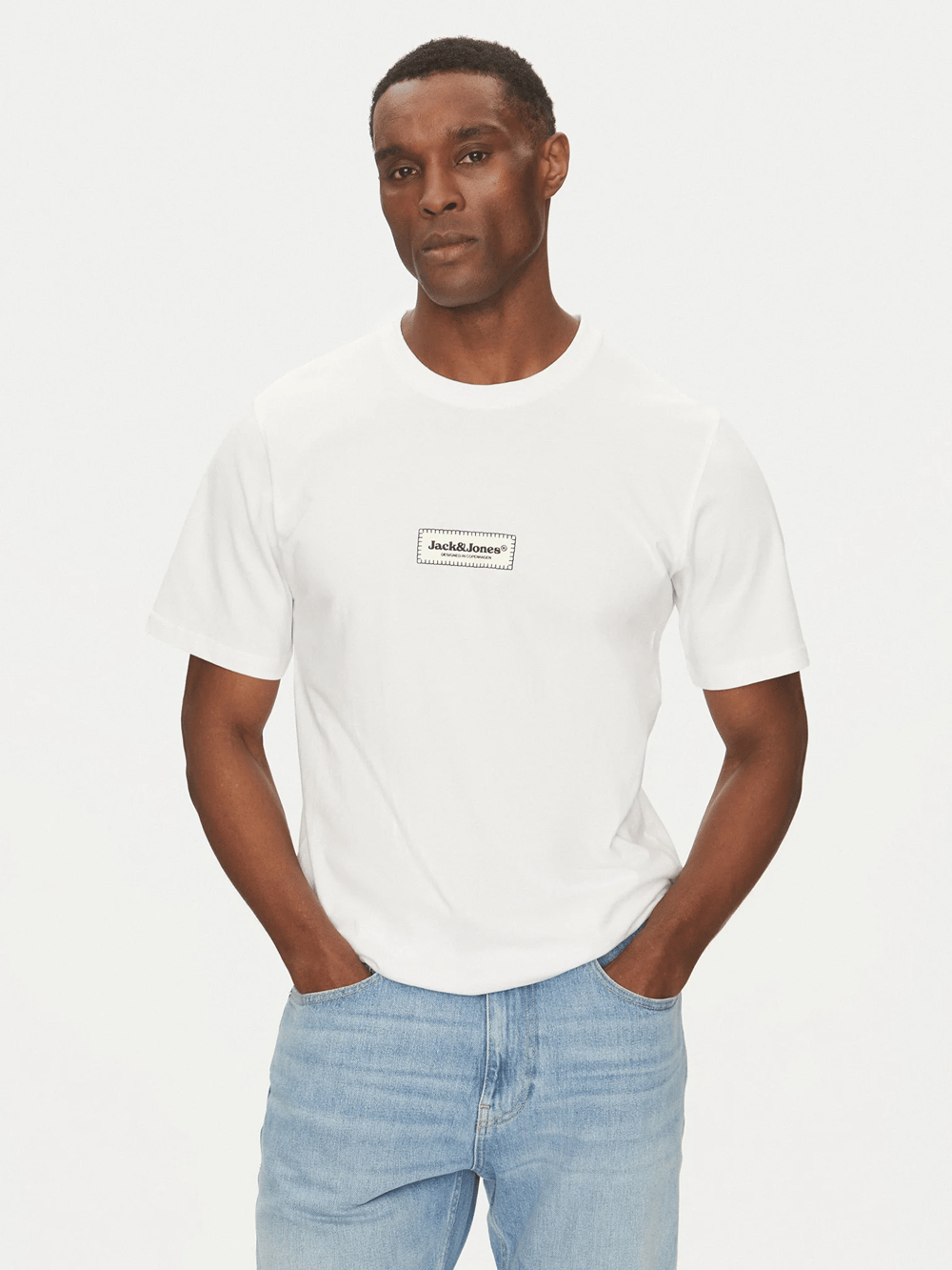 JACK&JONES JORSPLIT FAKESTITCH BRANDING TEE ERKEK SIFIR YAKA T-SHIRT
