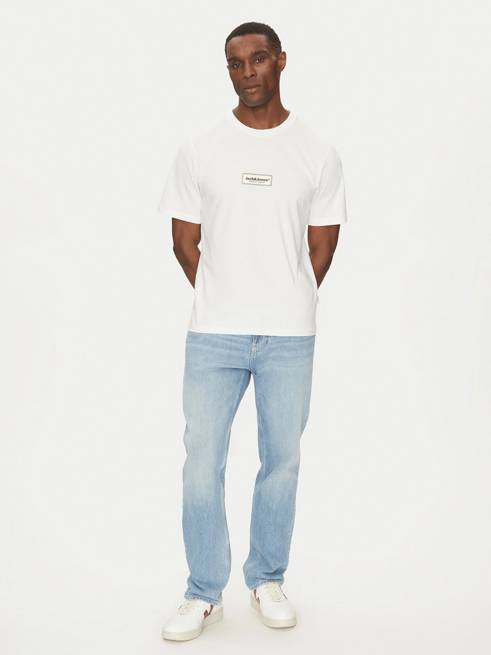 JACK&JONES JORSPLIT FAKESTITCH BRANDING TEE ERKEK SIFIR YAKA T-SHIRT