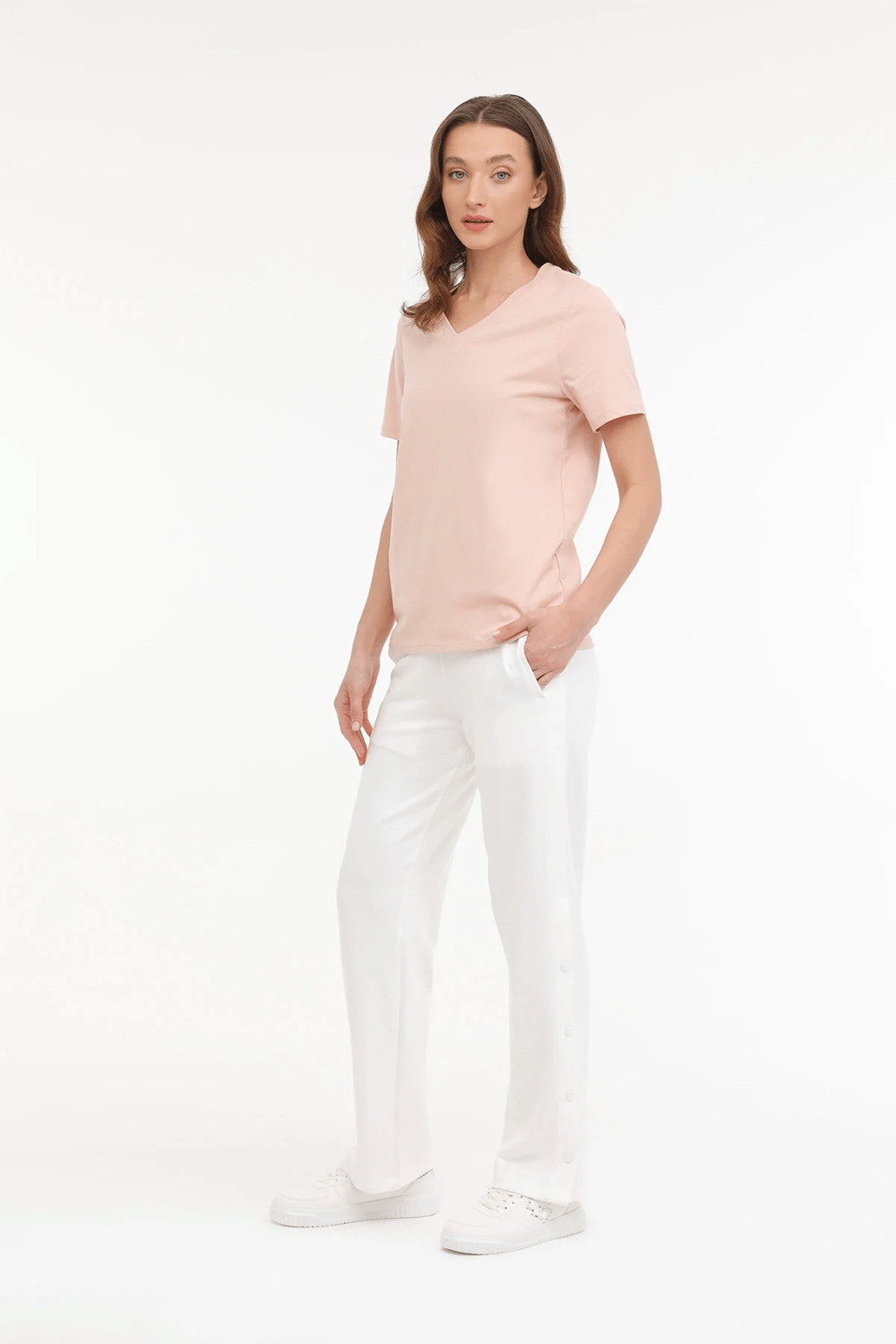 Kinetix WB V NECK 11SN227 4FX Kadın Kısa Kol T-Shirt 101496900