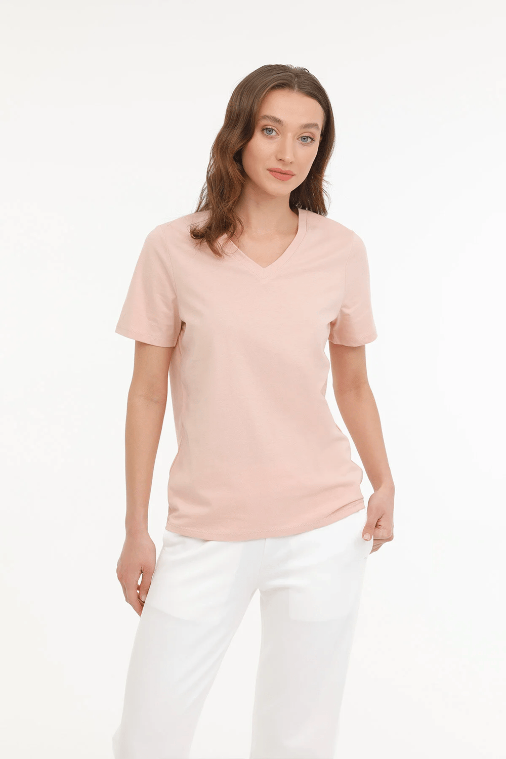 Kinetix WB V NECK 11SN227 4FX Kadın Kısa Kol T-Shirt 101496900