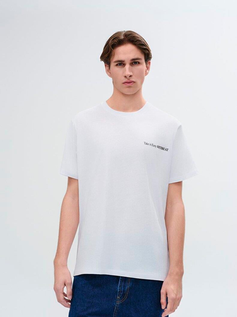 Ltb BAFADE Erkek Baskılı Kısa Kol T-Shirt 1225842456089