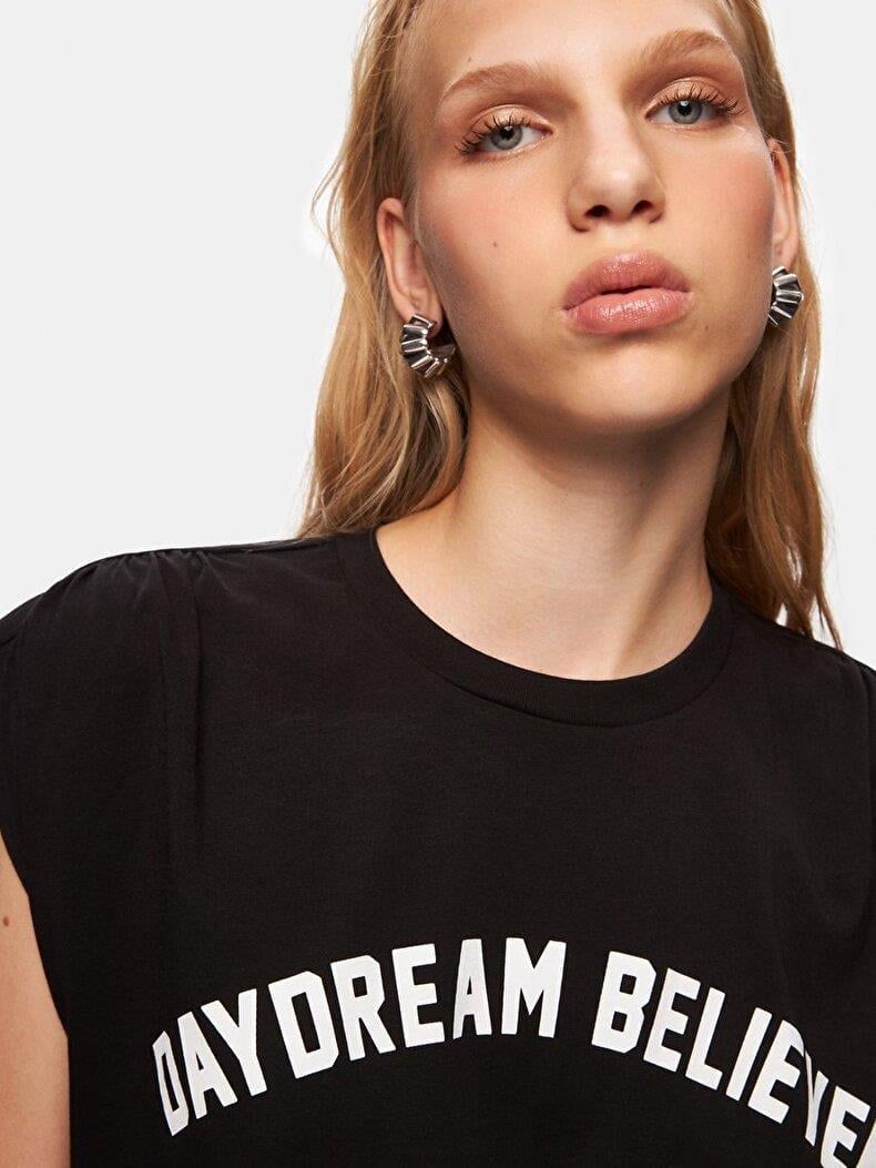 Ltb BELIEVER Kadın Kolsuz Baskılı Tshırt 1225800376089