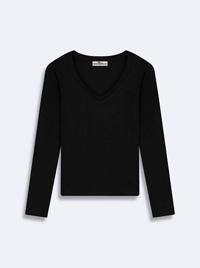 Ltb DION V Yaka Fitilli Sweatshırt 11258103960868