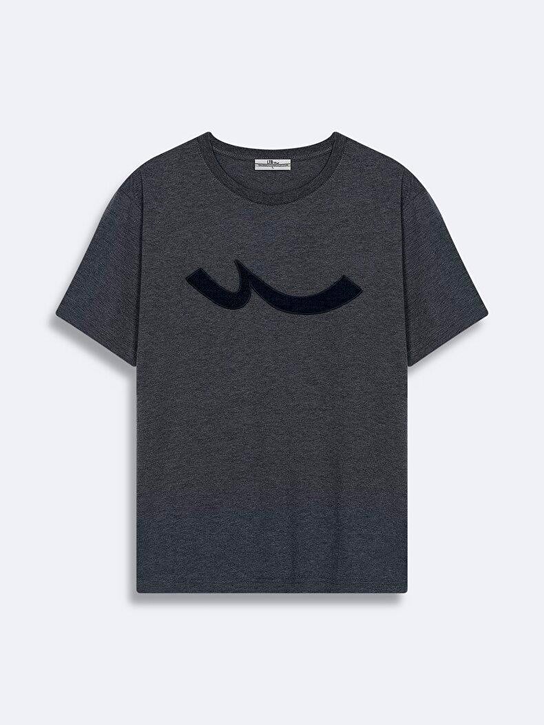 Ltb Jamabe Antrasit Erkek Sıfır Yaka Kısa Kol T-Shirt 1225841866089218