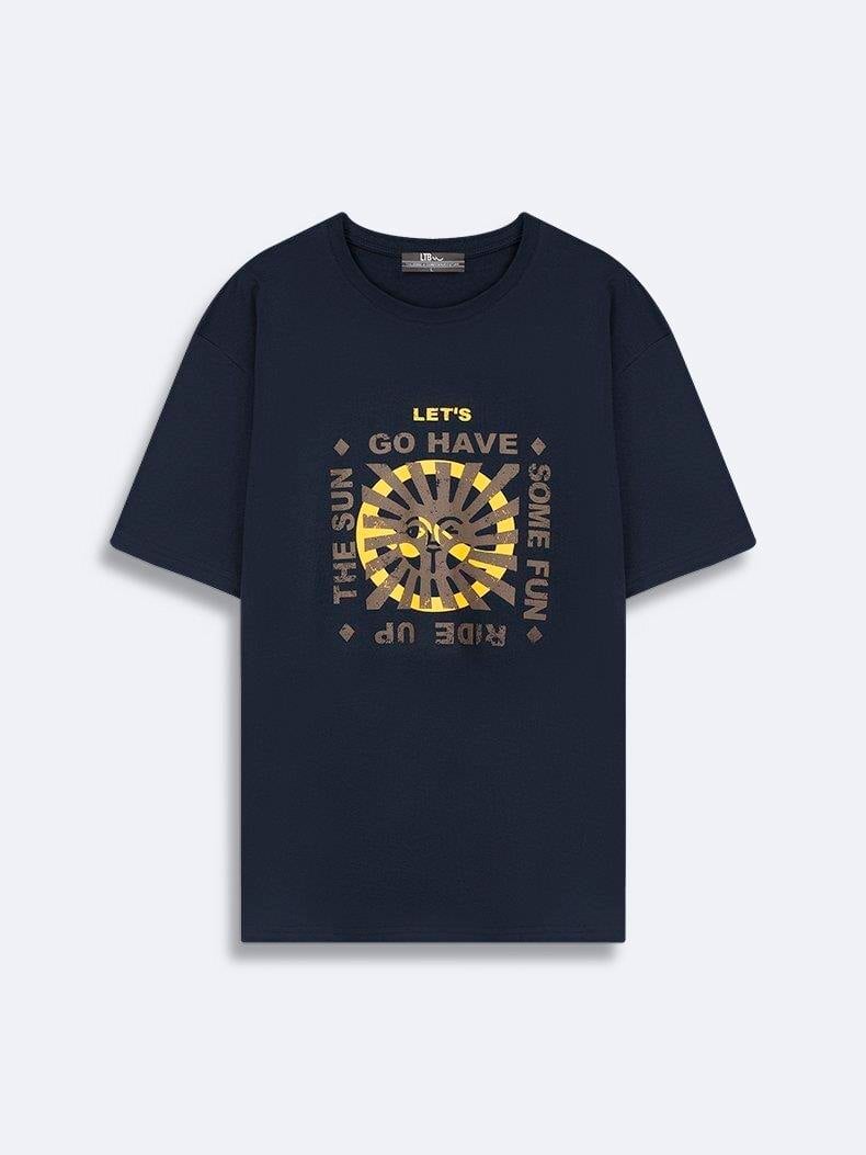 LTB YANESE Erkek Basic Baskılı Sıfır Yaka T-shirt 1225842726089