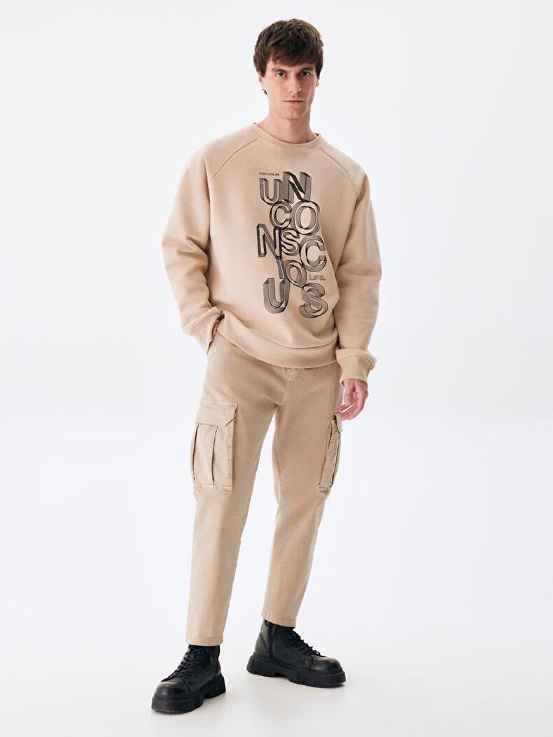 Ltb ZEYETE Kontrast Baskılı Sweatshırt