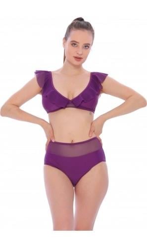 Argisa Düz Fırfırlı Yüksek Bel Yeni Bikini