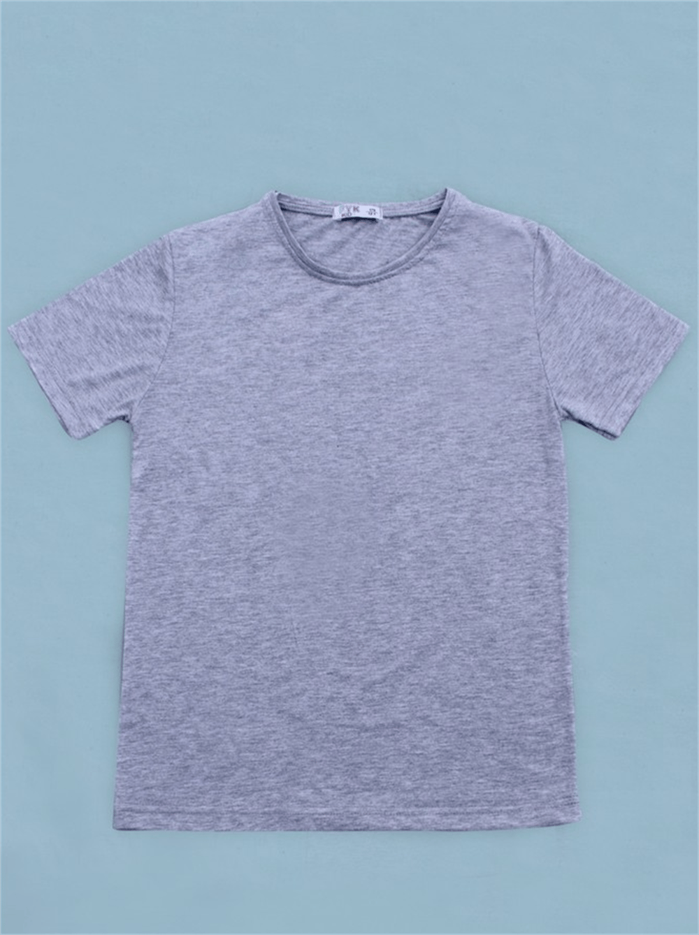 Basic Bisiklet Yaka %100 Pamuk Likralı Düz Unisex Çocuk T-shirt