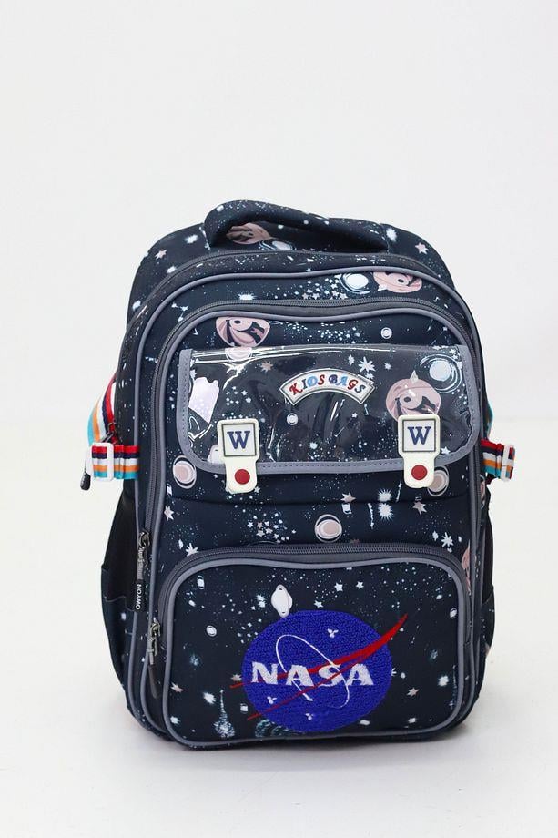 Space Yazılı 3lü Çanta Seti Sırt Çantası Beslenme Çantası Kalemlik İlkokul Peluş Oyuncak