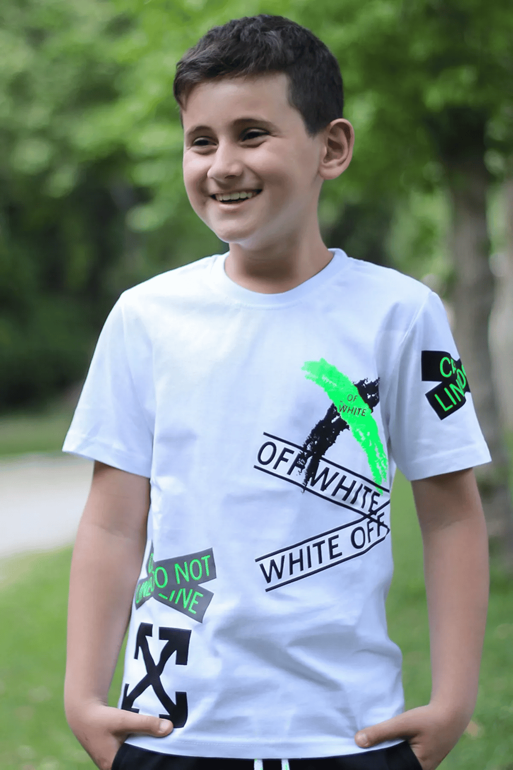 X Baskılı %100 Pamuk Erkek Çocuk T-shirt 9-16 Yaş