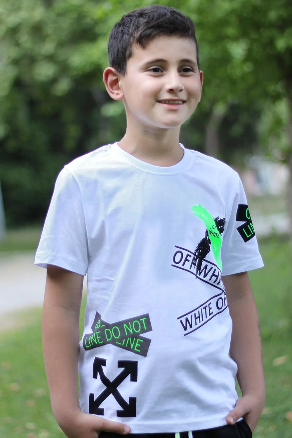 X Baskılı %100 Pamuk Erkek Çocuk T-shirt 9-16 Yaş