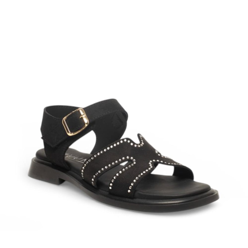Diva Mod Zenne Sandalet 200 Yarma Süet Siyah
