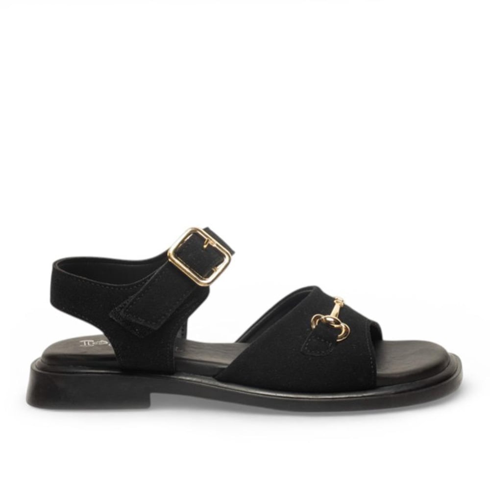 Diva Mod Zenne Sandalet 206 Yarma Süet Siyah