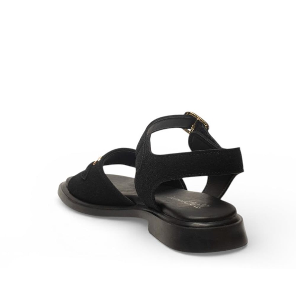 Diva Mod Zenne Sandalet 206 Yarma Süet Siyah