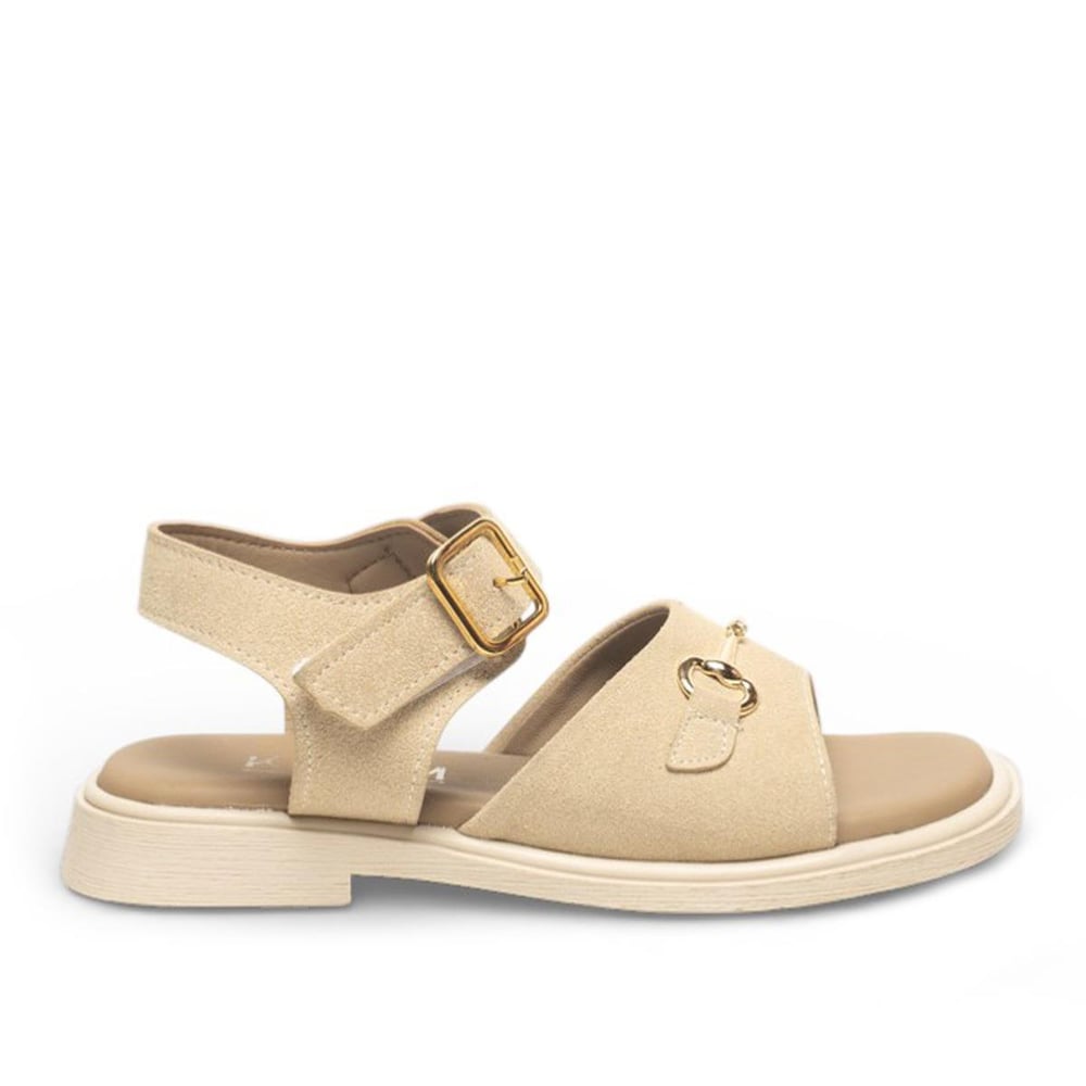 Diva Mod Zenne Sandalet 206 Yarma Süet Bej