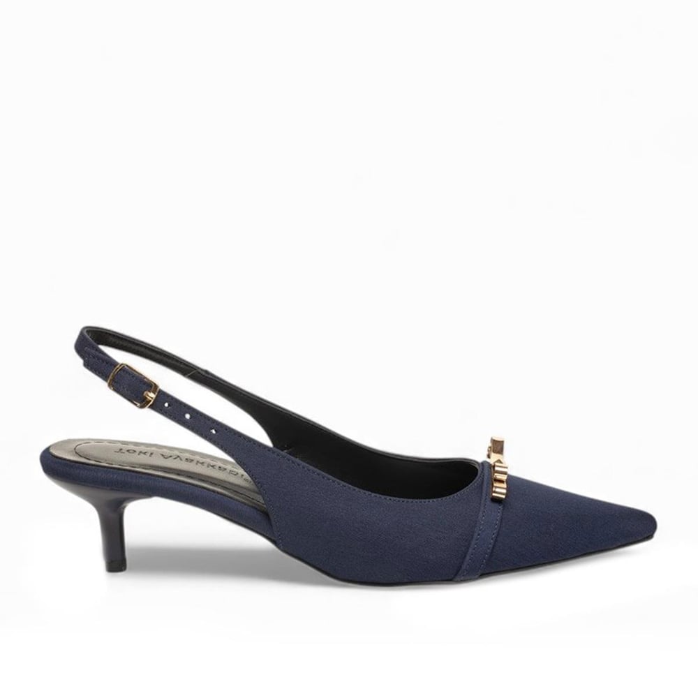 Genel Zenne Stiletto 205 Zara Saten Lacivert