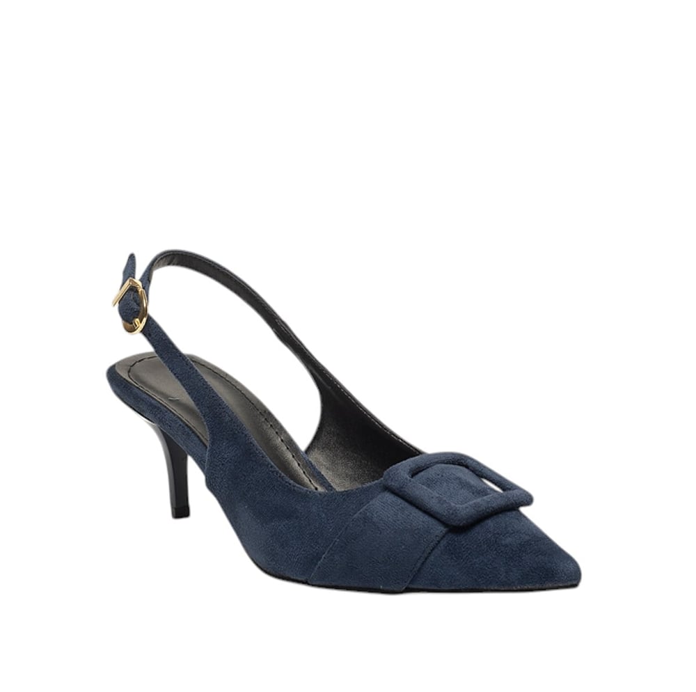 Genel Zenne Stiletto Abiye 105 Süet Lacivert