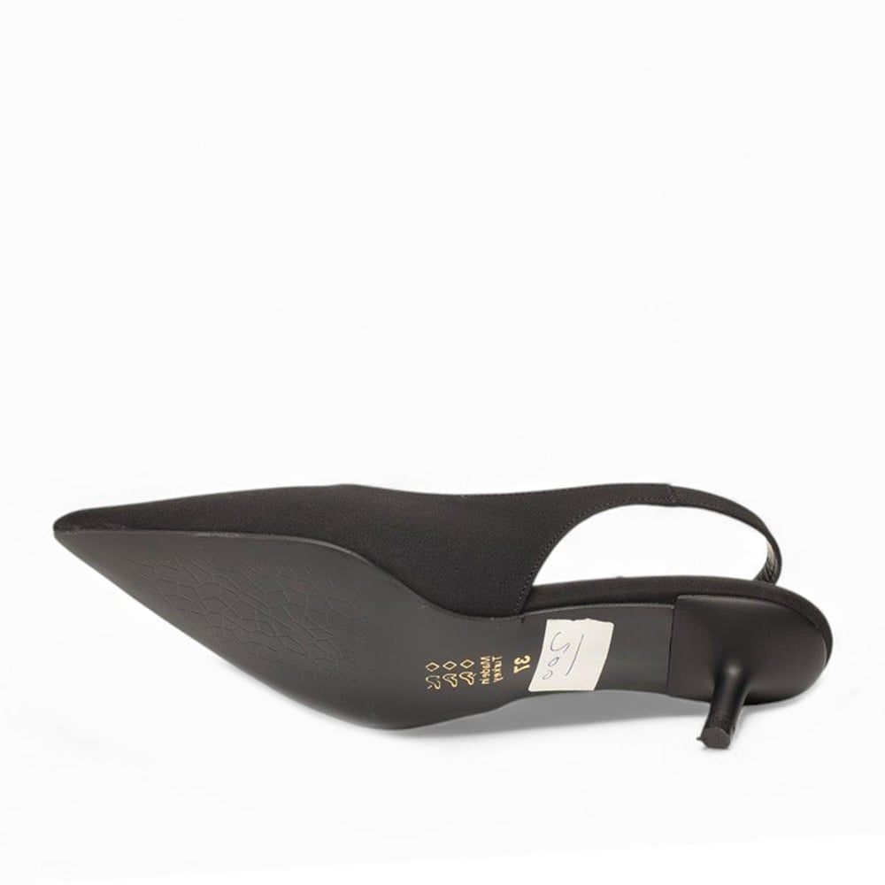 Genel Zenne Stiletto Topuklu 200 Zara Saten Siyah